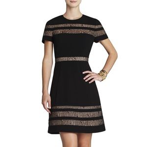 BCBG lace-insert dress
